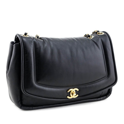 Chanel Black Lambskin Coco Cuddle Flap Bag