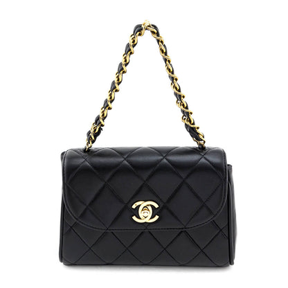 Chanel Black Lambskin Kelly Mini Bag