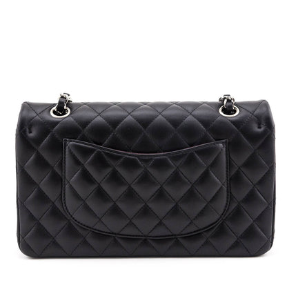 Chanel Black Lambskin Quilted Medium Double Flap