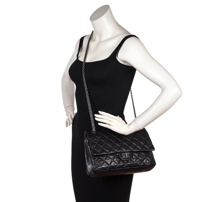 Chanel Black Quilted Aged Calfskin 2.55 Reissue 226 Flap Bag