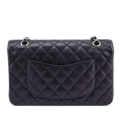 Chanel Black Quilted Caviar Medium Classic Double Flap Bag