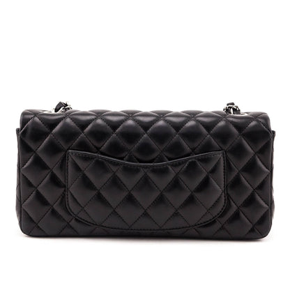 Chanel Black Quilted Lambskin E/W Flap Bag