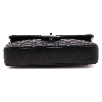 Chanel Black Quilted Lambskin E/W Flap Bag
