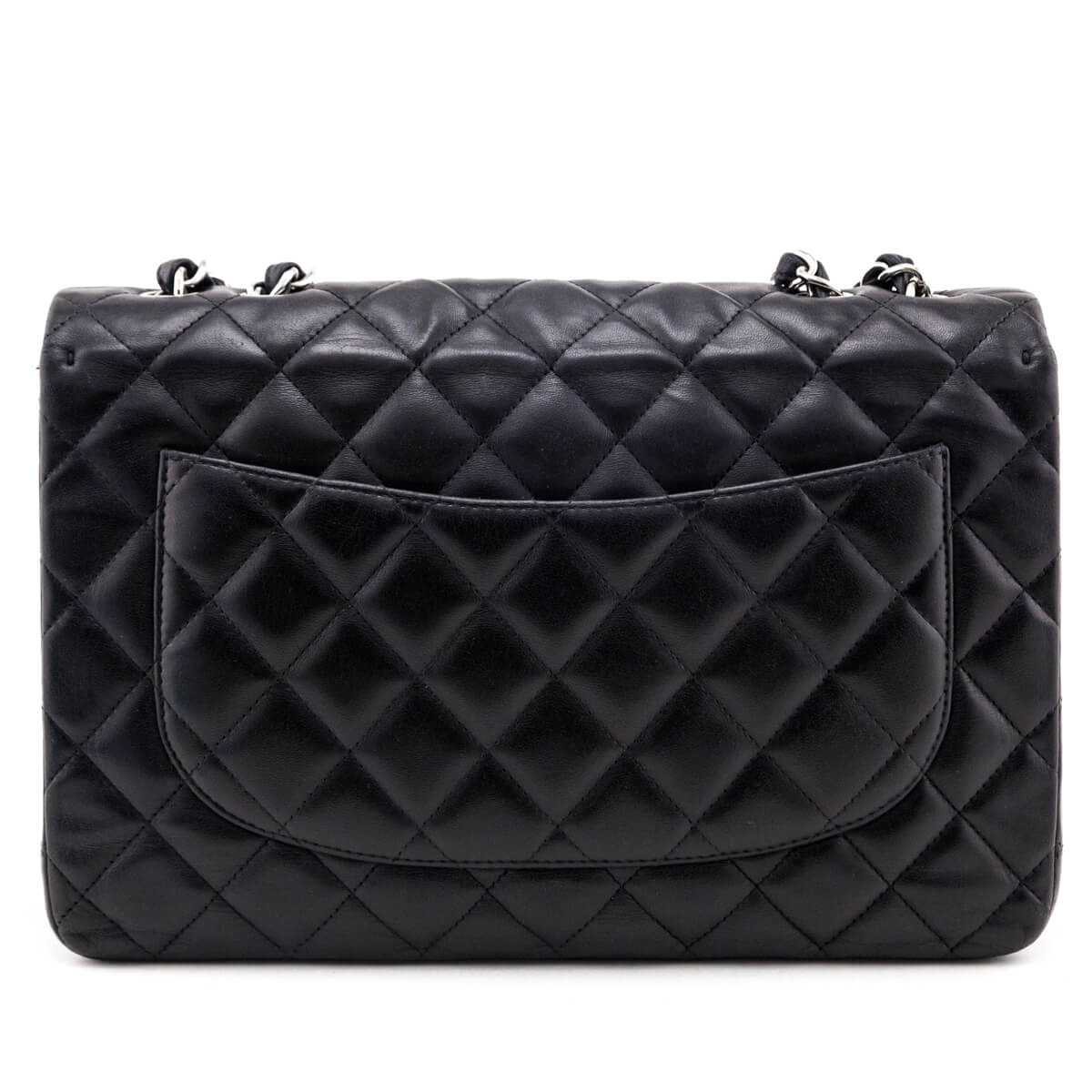 Chanel Black Quilted Lambskin Jumbo Classic Single Flap Bag