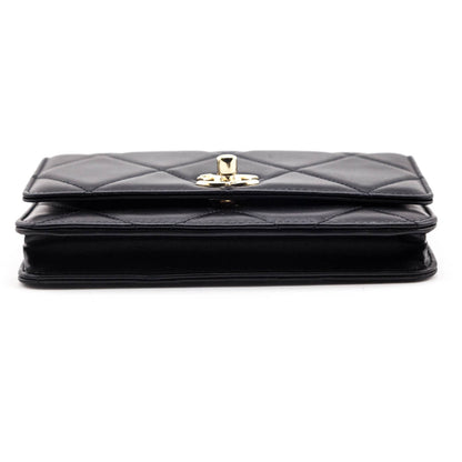 Chanel Black Quilted Lambskin Trendy CC Wallet On Chain