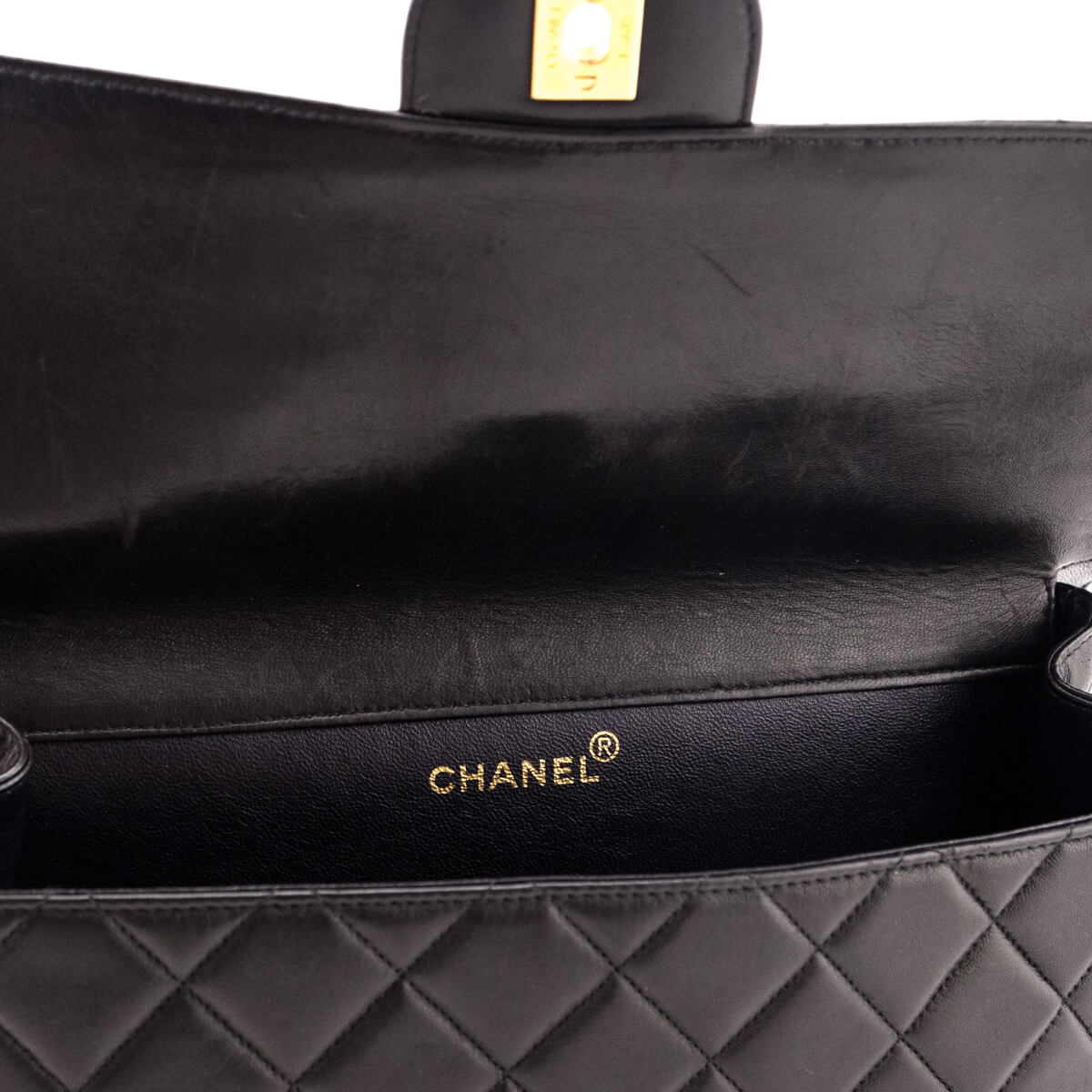 Chanel Black Quilted Lambskin Vintage Jumbo Double Sided Classic Flap Bag