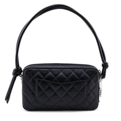 Chanel Black & White Quilted Calfskin Cambon Pochette