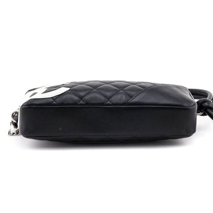 Chanel Black & White Quilted Calfskin Cambon Pochette