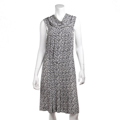 Chanel Black & White Silk Printed Cruise 2003 Dress Size M | US 8