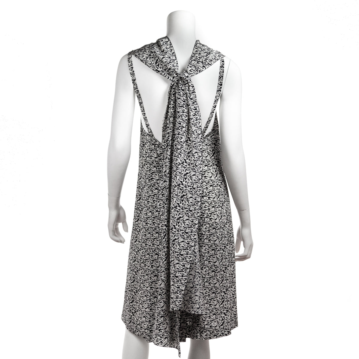 Chanel Black & White Silk Printed Cruise 2003 Dress Size M | US 8
