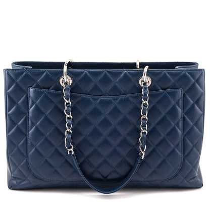 Chanel Blue Caviar Quilted XL Grand Shopping Tote