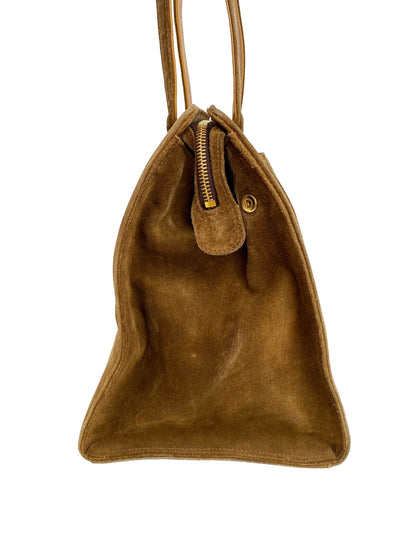 Chanel Vintage Tan Brown Suede Bag
