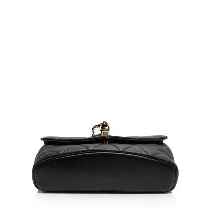 Chanel¬†Calfskin Quilted Carry With Chic Flap Waist Bag (SHF-zM1SNQ)