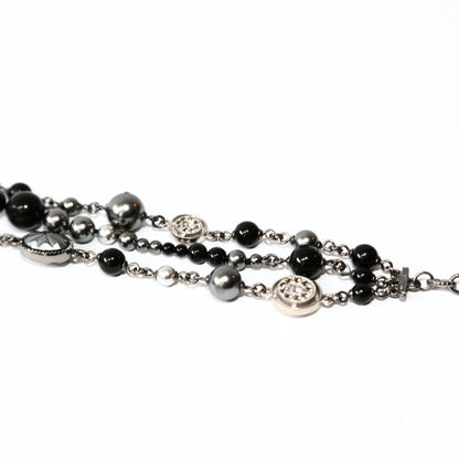 CC Charm Beaded Bracelet