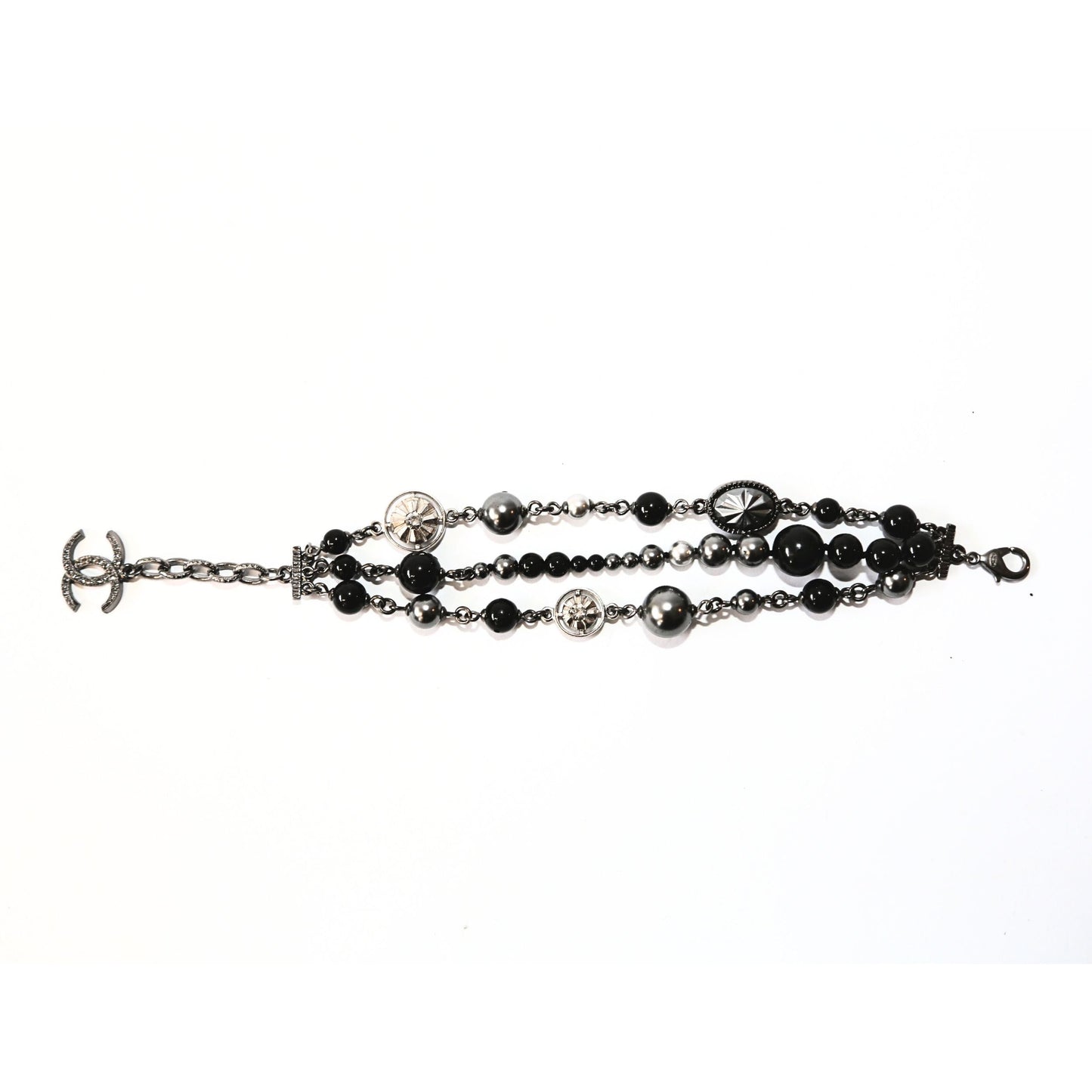 CC Charm Beaded Bracelet