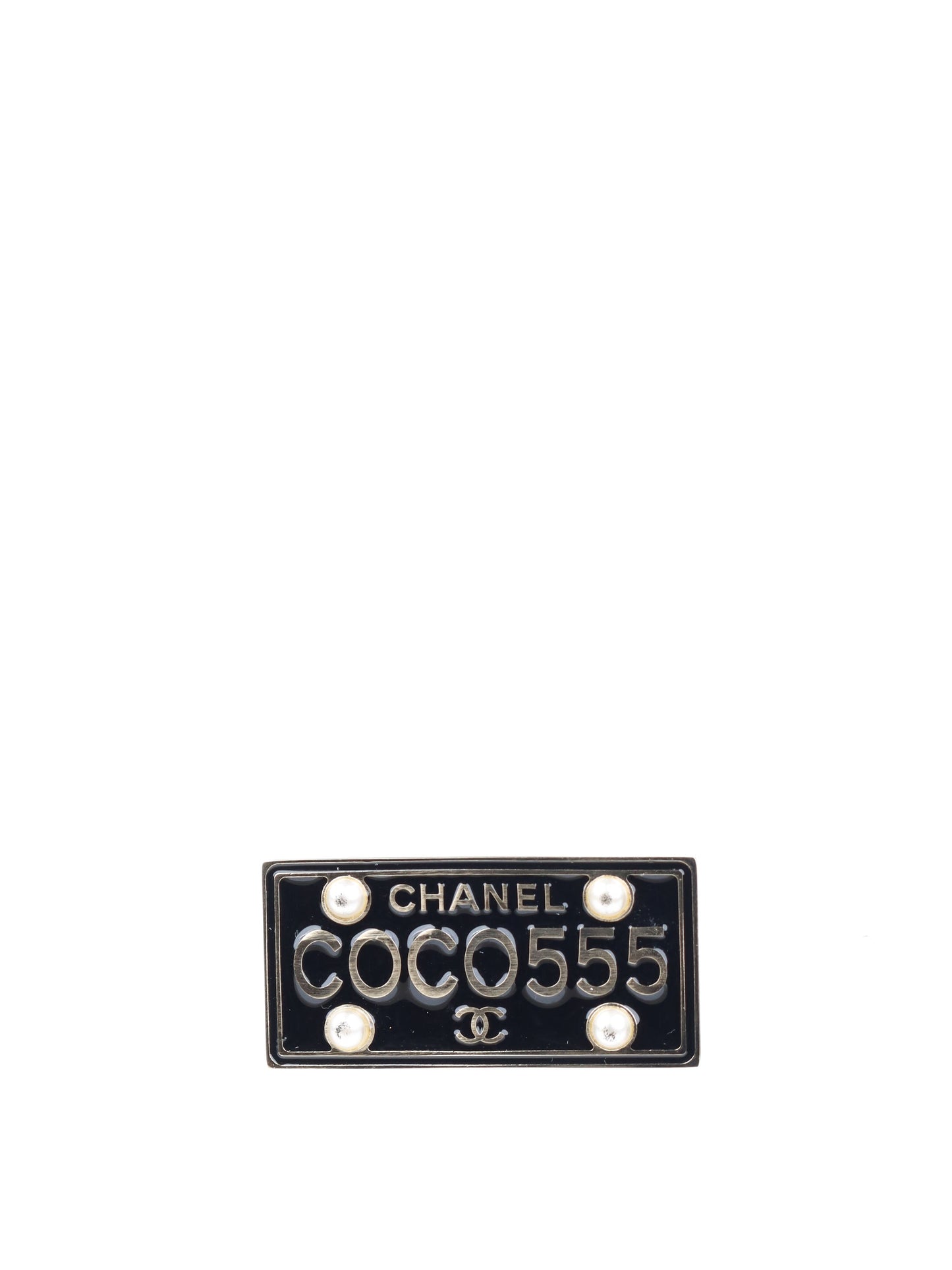 Chanel Black and Gold Coco 555 Brooch
