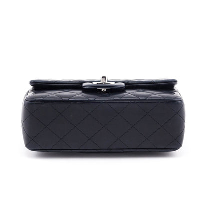 Chanel Black Lambskin Quilted Mini Rectangular Flap