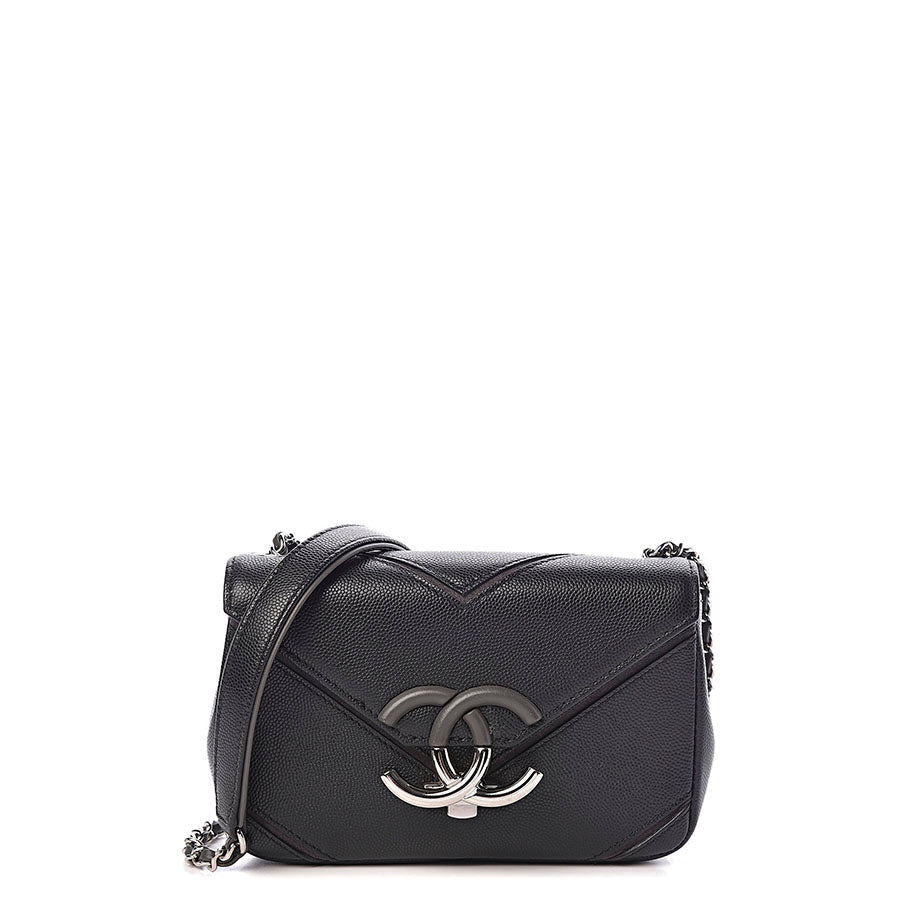 Chanel Macro Chevron Flap Black