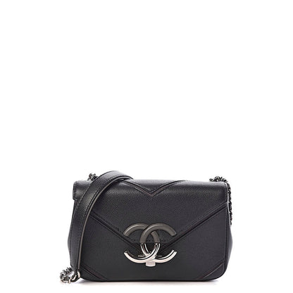 Chanel Macro Chevron Flap Black
