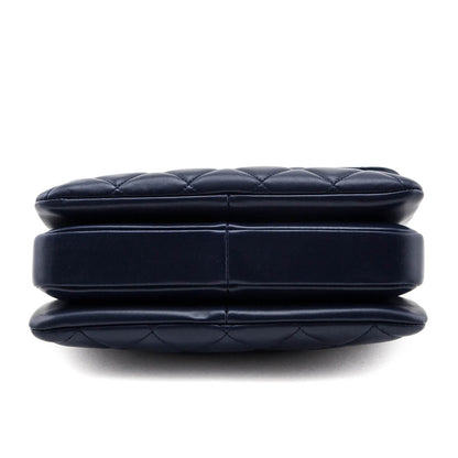 Chanel Navy Quilted Lambskin Small Trendy CC Top Handle Flap Bag