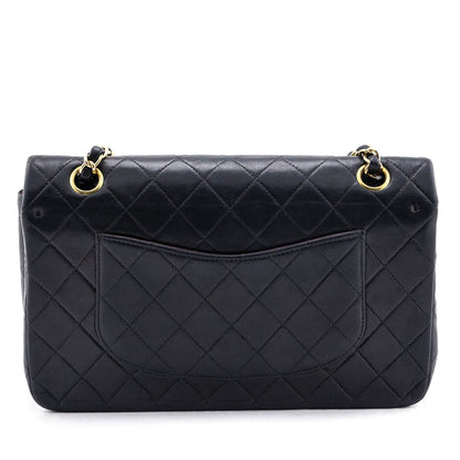 Chanel Navy Quilted Lambskin Vintage Medium Classic Double Flap Bag
