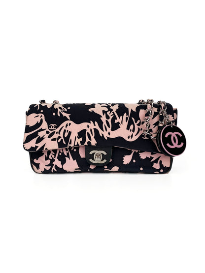 Chanel Pink & Black Medium Classic Flap Bag