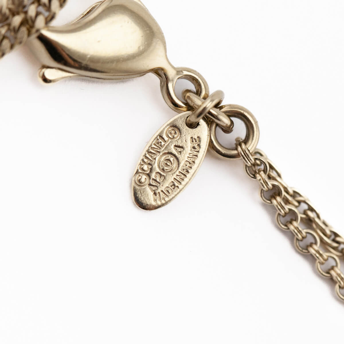 Chanel Purple Bead & Gold CC Multi-Strand Necklace