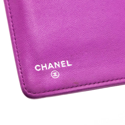 Chanel Purple Quilted Lambskin Boy Yen Wallet