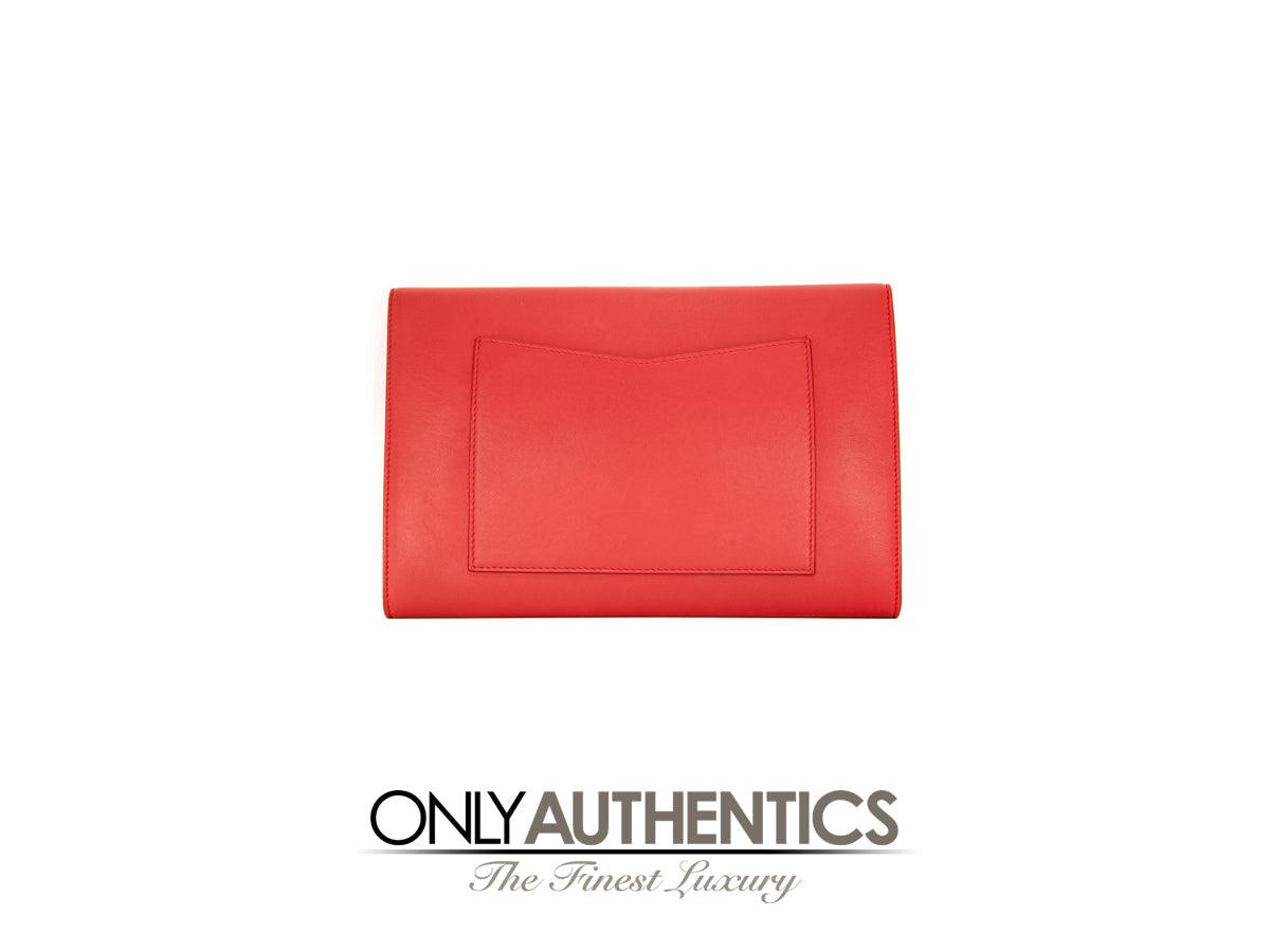 Chanel Red Lambskin Airlines Envelope Clutch