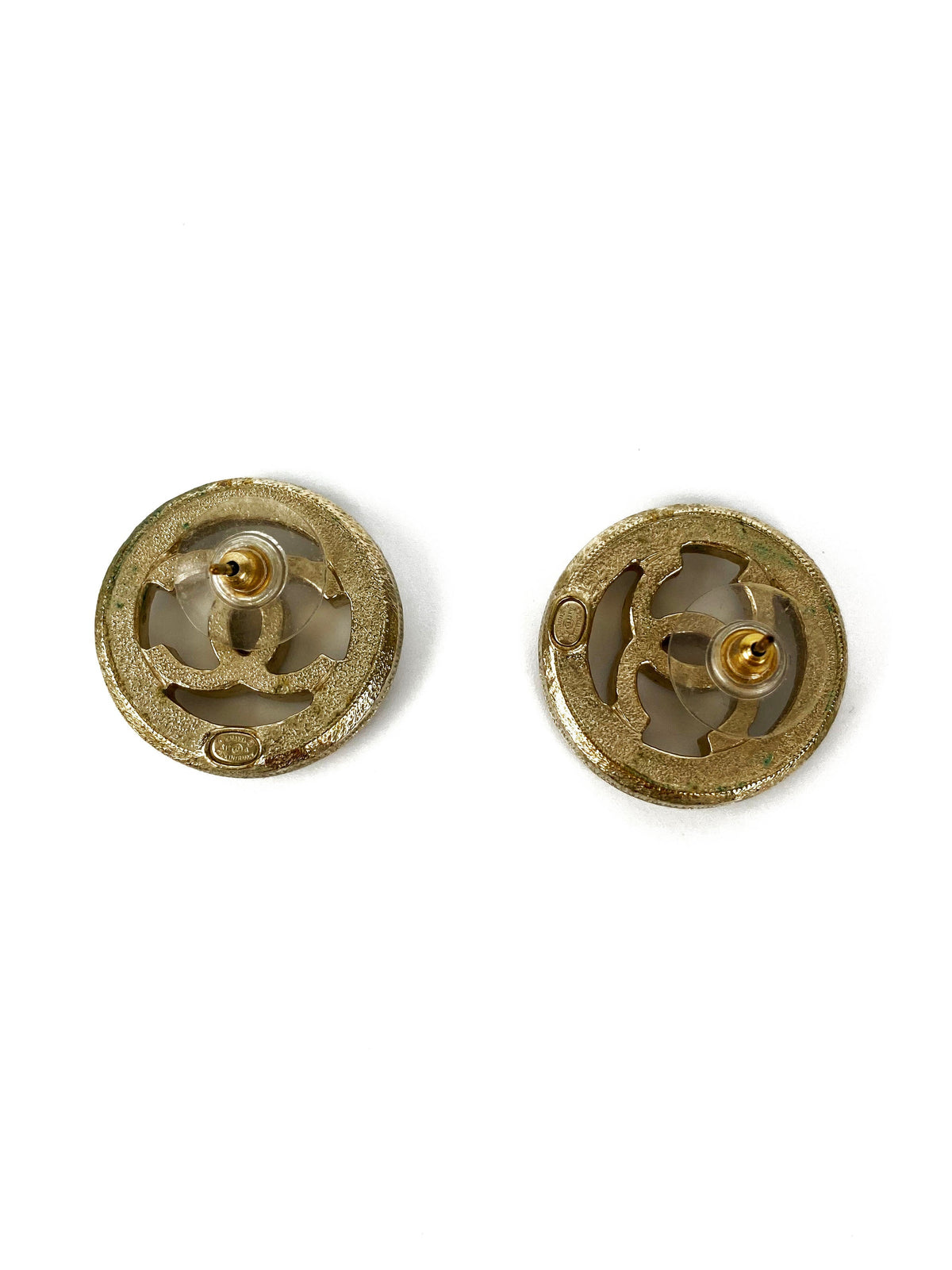 Chanel Round Pearl Earrings