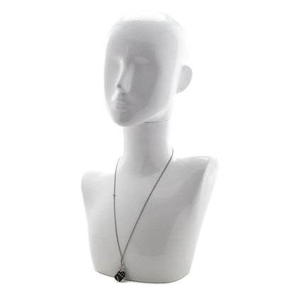 Chanel Silver & Black Crystal CC Dice Pendant Necklace