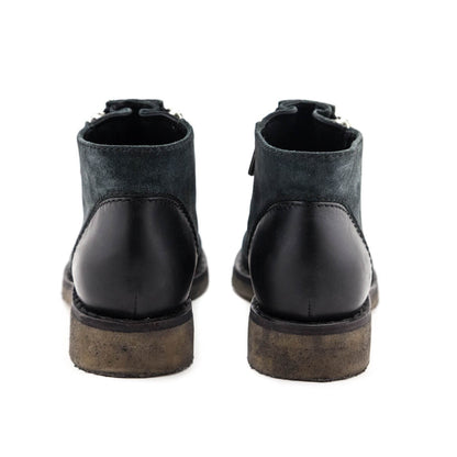 Chanel Gray Suede & Leather CC Cap Toe Ankle Boots Size US 9.5 | EU 39.5