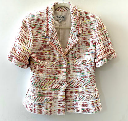 CHANEL TWEED SHORT-SLEEVE JACKET
