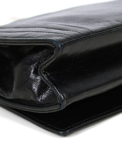 Chanel Vintage Black Lambskin Leather CC Stitched Mini Bag
