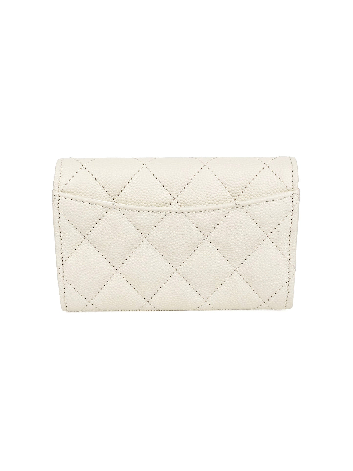 Chanel White Caviar Cardholder