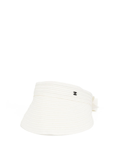 Chanel White Sun Visor Hat M