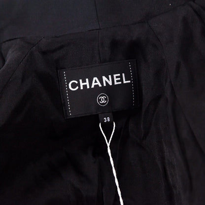 Chanel White & Black Tweed Cropped Jacket Size S | FR 38