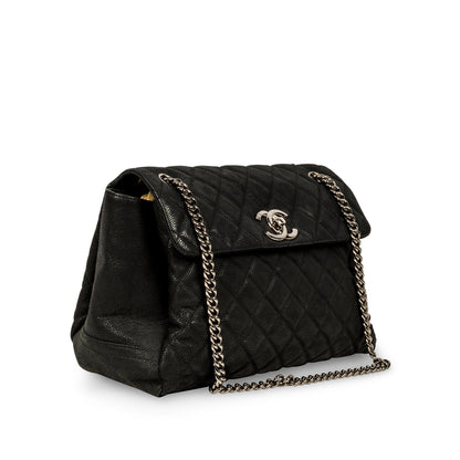 Accordion Shoulder Bag - Matte Caviar