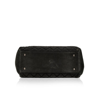 Accordion Shoulder Bag - Matte Caviar