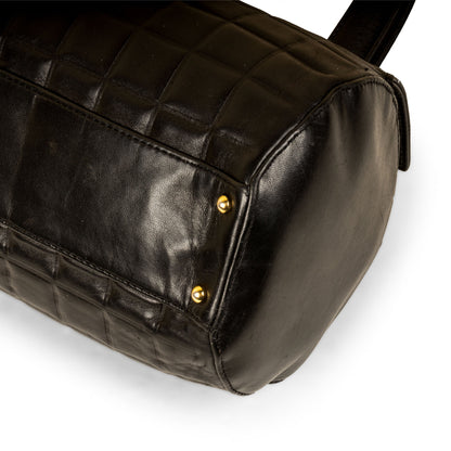 Vintage Quilted Bowler Tote