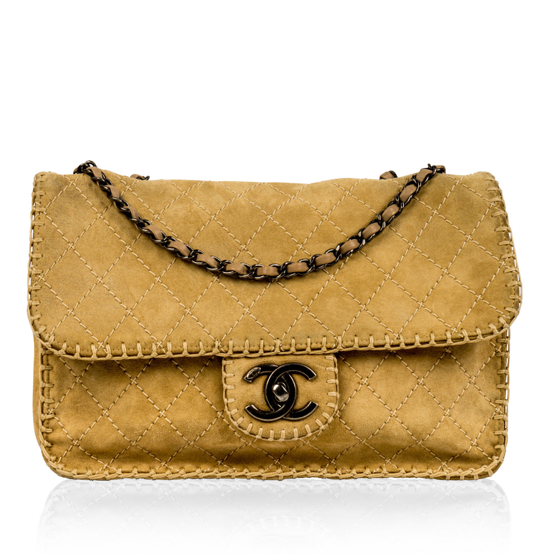 Nubuck Flap Bag