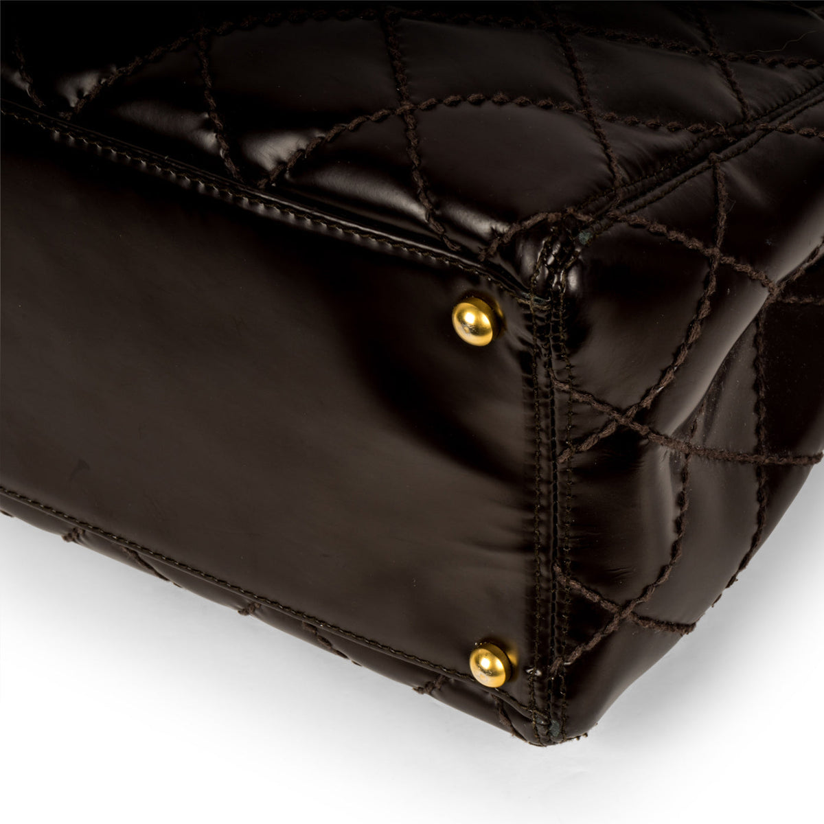 Shopping Tote Patent - Dark Brown