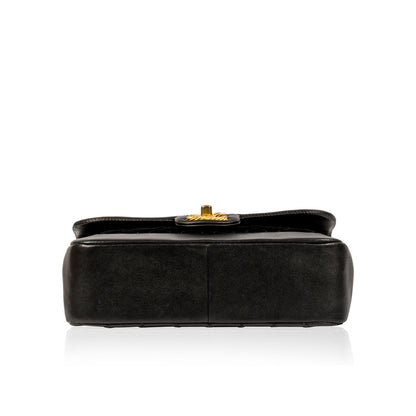 Velvet/Lambskin Flap Bag