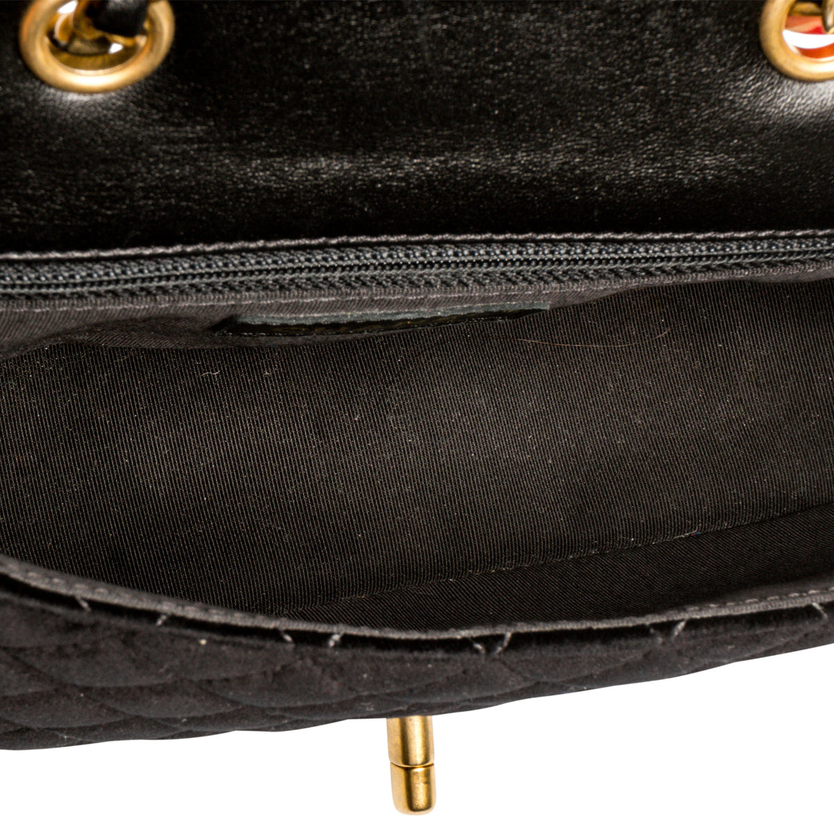 Velvet/Lambskin Flap Bag