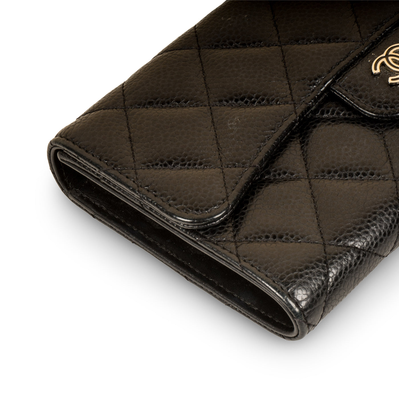Long Flap Wallet - Caviar