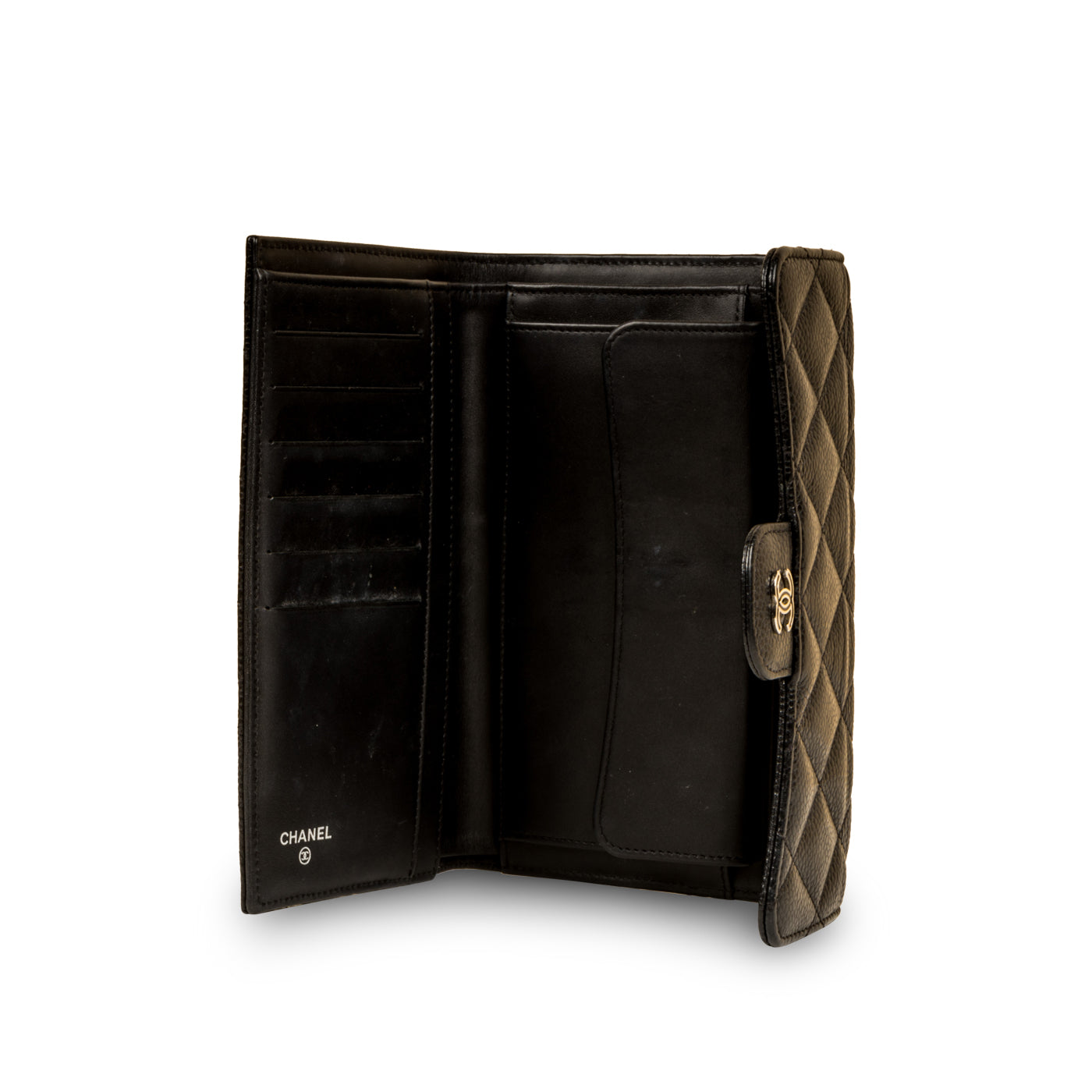 Long Flap Wallet - Caviar