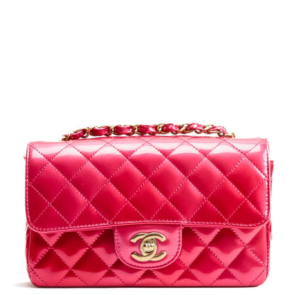 CHANEL Mini Shaded Patent Flap - Fuchsia