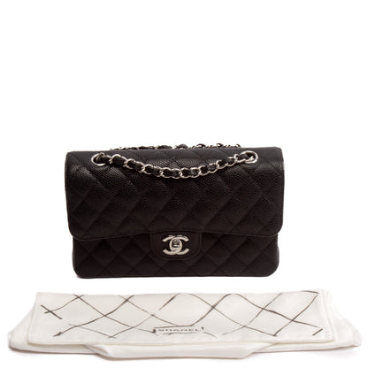 CHANEL Quilted Small Double Flap Bag - Black