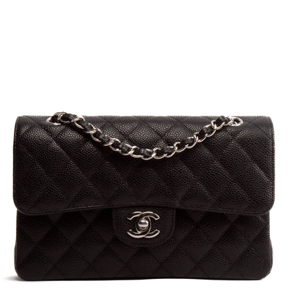 CHANEL Quilted Small Double Flap Bag - Black