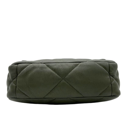 C19 Shoulder Bag Small Green in Lambskin, Mixed hardware